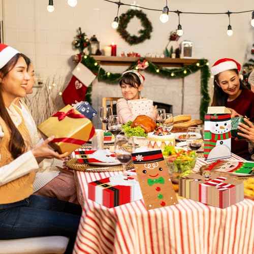 Christmas Napkins, 40Pcs Christmas Paper Napkins includes Santa Napkins ElK Napkins and Snowman Napkins Disposable Merry Christmas Napkins for Xmas Winter Holiday Dinner Party Supplies
