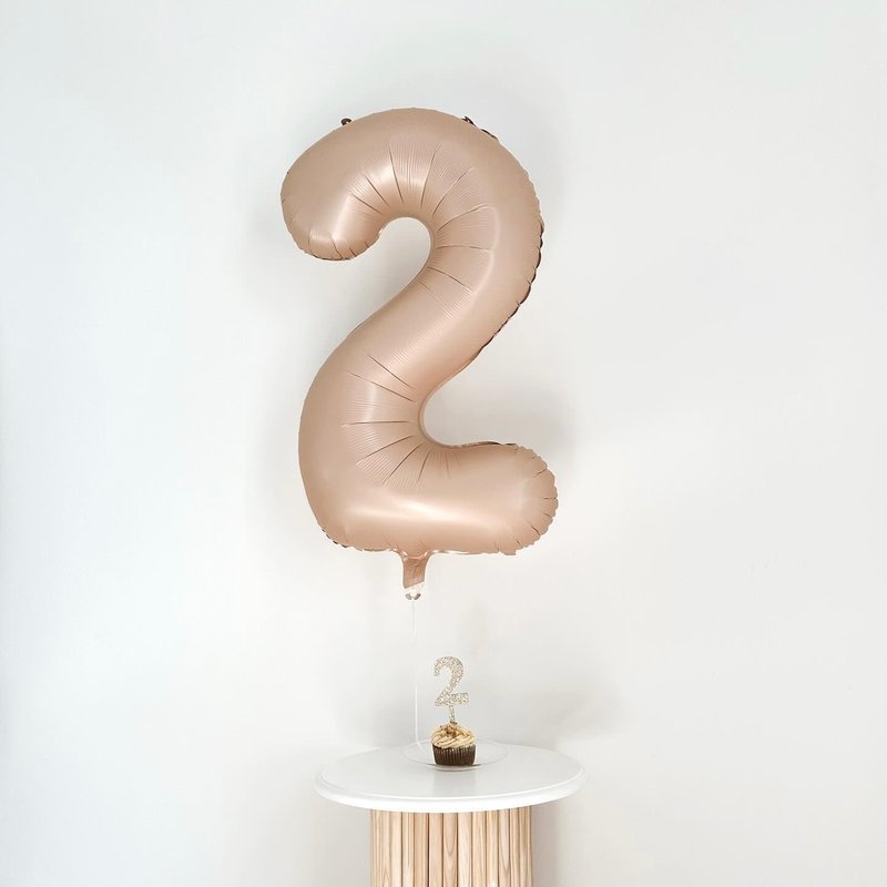 Light Brown 7 Balloon, Tan Number Balloons 40 Inch, 7th Beige Birthday Decorations for Kids Girls Boys, Sandy Brown Party Decoration for Women Men, Khaki Number 7 Balloon