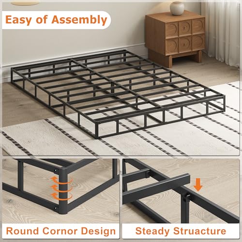7 Inch Queen Box Spring - Heavy Duty Steel Bed Support with Fabric Cover - Variation of THIS listing