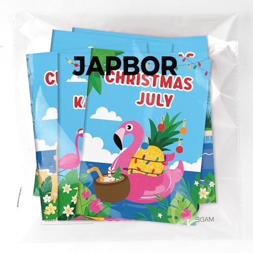 JAPBOR July Christmas Coloring Books - 24PCS Mini Summer Xmas Color