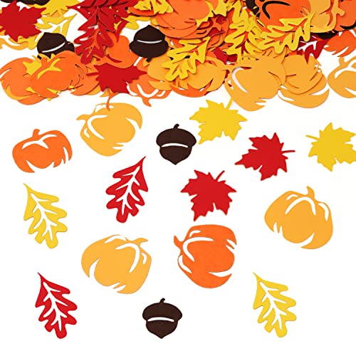 Fall Confetti Kit: Maple Leaf, Pumpkin & Acorn Paper Confetti for Weddings & Parties