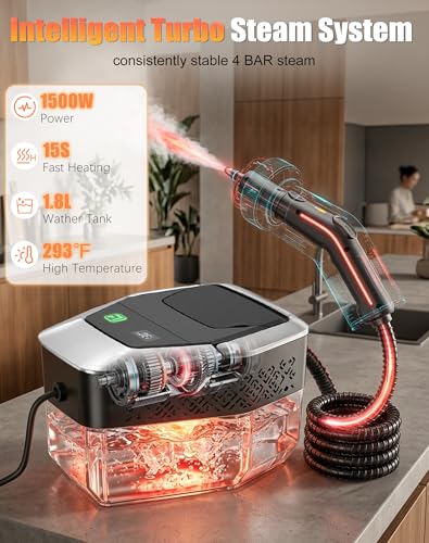 Kofomo 293°F High-Pressure Handheld Steam Cleaner - Classic Gray
