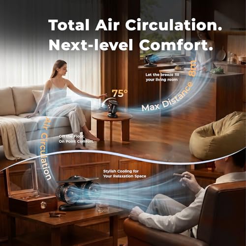 Black Jet Engine Desk Fan for Office - Rechargeable Aviation Decor Gift