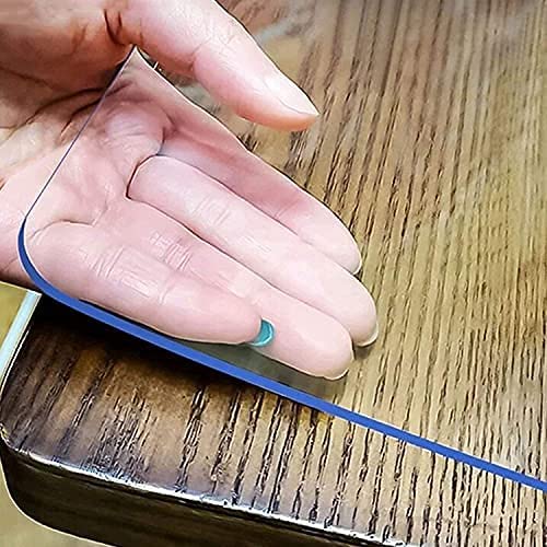 LovePads Clear Table Cover Protector 38 x 66 Inch, 1.5mm Thick Plastic Table Cover, Table Protector for Dining Room Table, Waterproof Vinyl Tablecloth Table Pad Mat for Kitchen, Dresser, Writing Desk