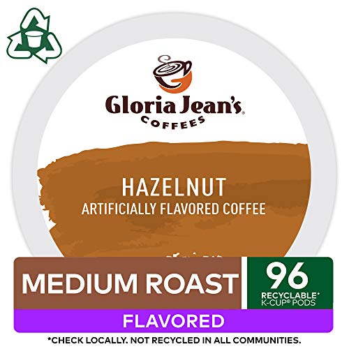 Gloria Jean's Coffees Hazelnut, Single-Serve Keurig K-Cup Pods,