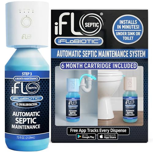 iFLO Smart Septic Tank Treatment & Maintenance Kit - 72oz, 6-Month Automatic System
