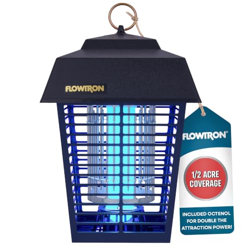 Flowtron Midnight Black Electric Bug Zapper 1/2 Acre Outdoor 15W UV 5600V