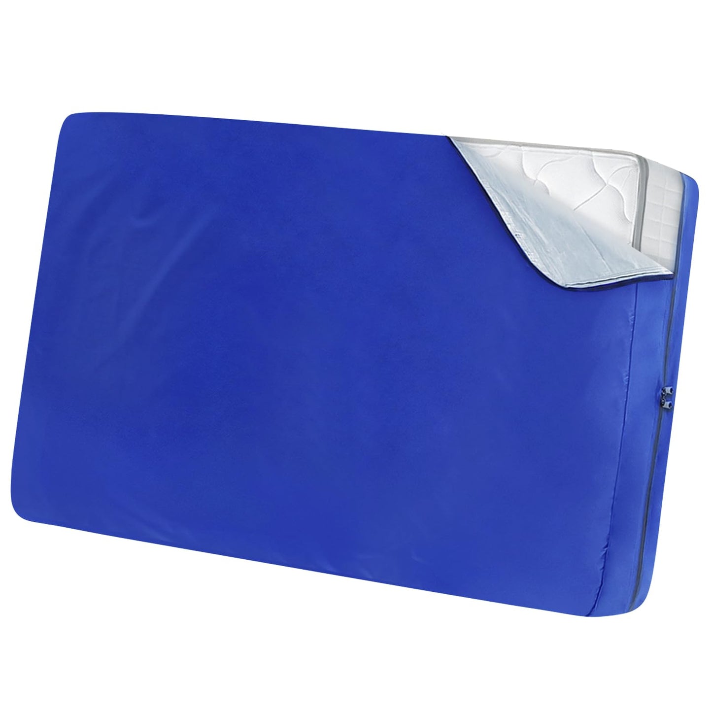 Crib Mattress Bag Waterproof, Heavy Duty Crib Mattress Moving Bag with Strong Zipper, Reusable Mattress Cover for Moving, Blue