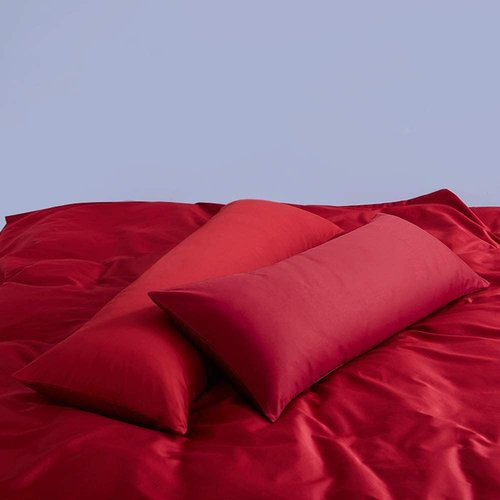 FLXXIE Body Pillow Cover - Super Soft Microfiber 20x54 Long Pillowcase | Wrinkle & Stain Resistant, Red