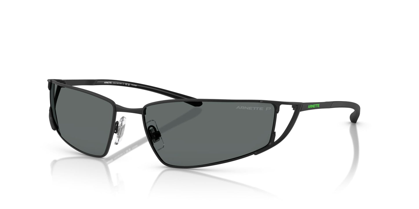 ARNETTE Man Sunglasses Matte Black Frame, Polar Grey Lenses, 64MM