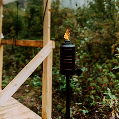 TIKI Horizon 2 Pack Outdoor Torches - Weather-Resistant 3-in-1 Garden & Patio Lighting