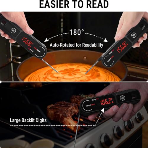 TempPro TempSwift 1 Sec Instant Read Digital Meat Thermometer Black