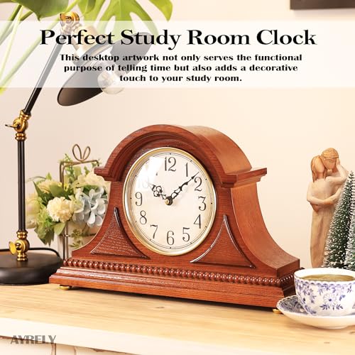 AYRELY® Grandfather Mantel Clock with Hour/Quarter-Hour Chime,