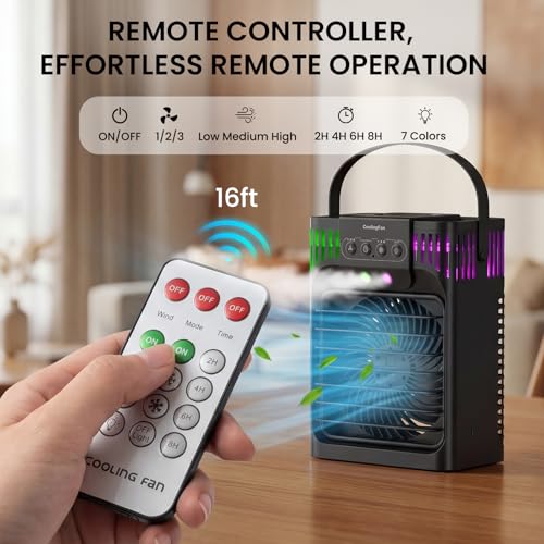 Portable Air Conditioners, Cooler Fan Mini Evaporative 3 Speeds,