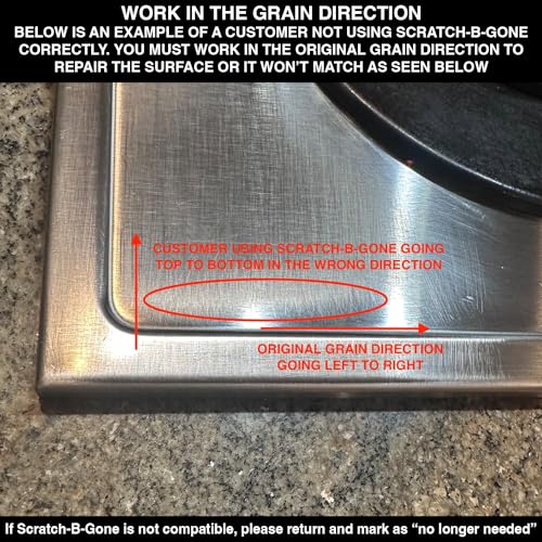 Scratch-B-Gone Stainless Steel Scratch Repair Kit - 1 Fl Oz - Homeowner Grade