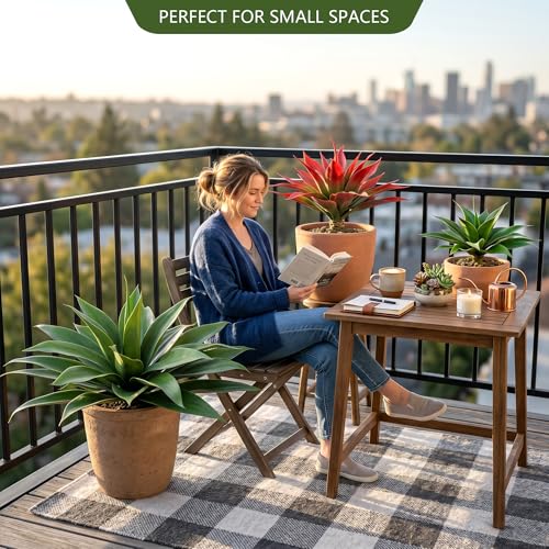 28 Inch Artificial Agave Plants Outdoor Set of 2 - Realistic Faux Succulents for Patio Garden & Porch, UV Resistant, No Pot, Green - Ttranewsoo 28" Green-2