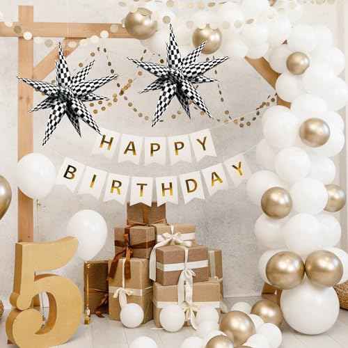 ZAKVOOR 60 Pcs Star Balloons 12 Spike Foil Explosion Party Decoration Balloons for Wedding Birthday Anniversary Backdrop (Plaid)
