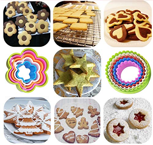 25-Piece Cookie Cutter Set 5 Shapes Multi-Size Fondant & Biscuit Cutters
