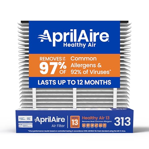 AprilAire 313 Replacement Air Filter for Whole House Purifiers - MERV 13, 20x20x4, Pack of 1, Variation 1