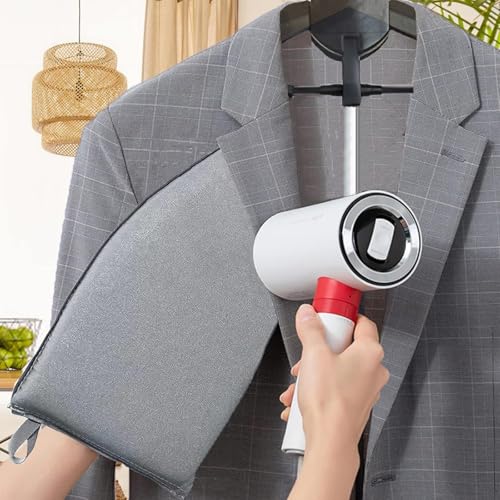 Tingtio Silver Glove & Black Rack Clothes Steamer Stand & Hanger Set