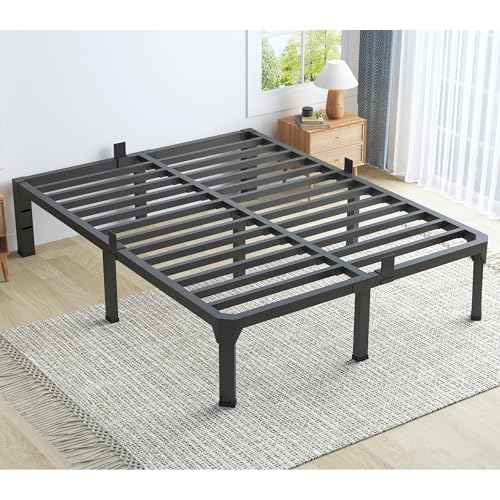 Superay 14 Inch Full Metal Bed Frame with 4 pcs Mattress Stopper