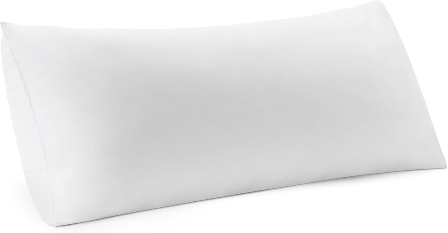 MIULEE Premium 14x36 Inch Lumbar Throw Pillow - Soft Virgin Microfiber & 100% Cotton Cover