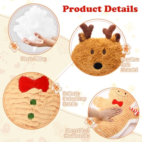 Shellwei 4-Piece Christmas Throw Pillow Set 15.75 Inch Plush Holiday Decor - Mixed Styles