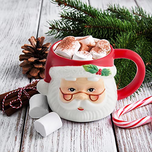 Mr. Christmas Santa Mug, 16 ounces (Pack of 4)