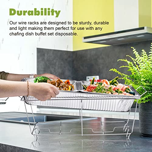 MAXYGIFT 12 Pack Full Size Chafing Wire Racks for Buffet Food Serving and Catering