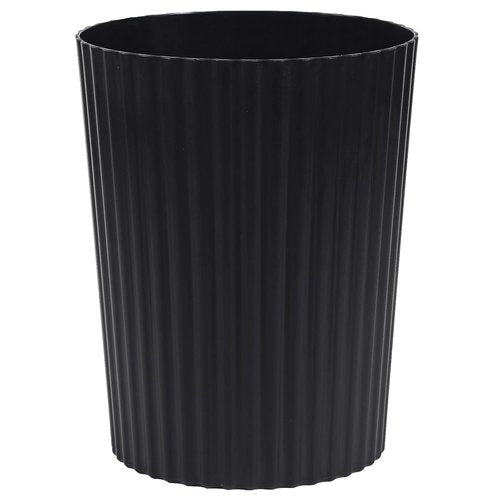 JiatuA Small Trash Can - Round Plastic Wastebasket for Bathroom, Kitchen, Office | Black Color