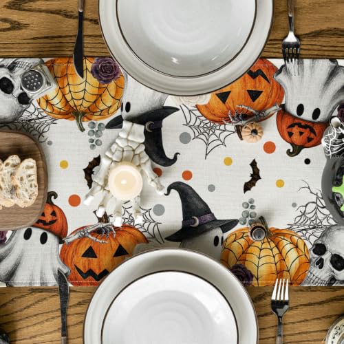 Artoid Mode 13x120 Inch Halloween Table Runner Home Party Decor Orange