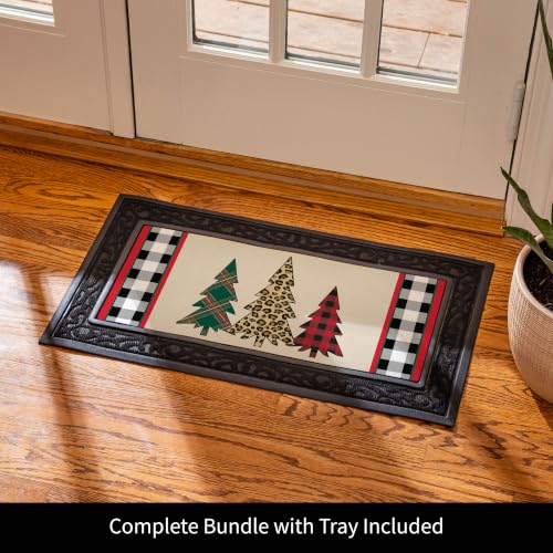 Evergreen Sassafras Fall Holiday Doormat Set with Interchangeable Inserts & Tray - V1