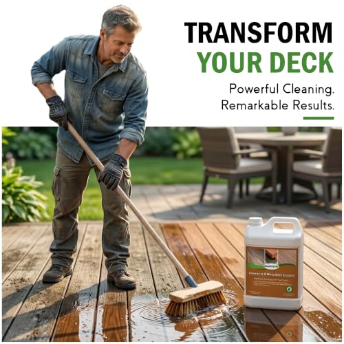 DeckMax Premium Deck Cleaner Kit - Eco-Friendly Mold & Stain Remover for Wood & Composite Decks