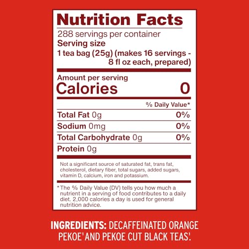Luzianne Unsweetened Decaffeinated Iced Tea Bags 18 Count Pack of 4 - Unflavored