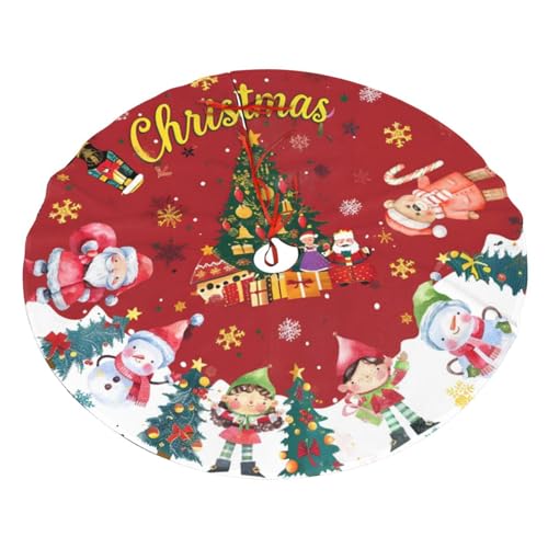 Christmas Tree Skirt 30",Christmas Snowman Xmas for Holiday