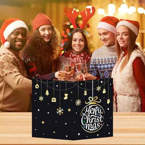 3 Pcs Jumbo Merry Christmas Greeting Cards With Envelope Decoration Extra Large Size 14 x 21 Inch Giant Christmas Cards Snowman Christmas Tree Santa Claus Different Patterns for Holiday Party Gift Decorations Supplies Happy New Year