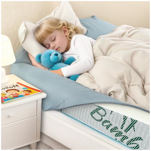 Baby Bed Bumpers for Toddlers - Basic 2 Pack, Soft Foam Bed Rails, Fits All Bed Sizes