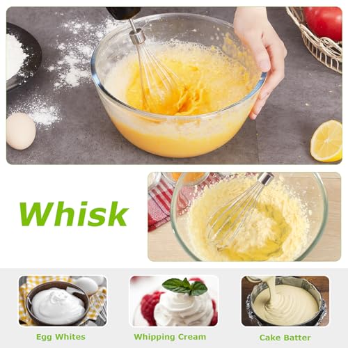 Bonsenkitchen 4-in-1 Immersion Blender with Food Processor & 3 Attachments - 20 Speeds & Turbo Mode