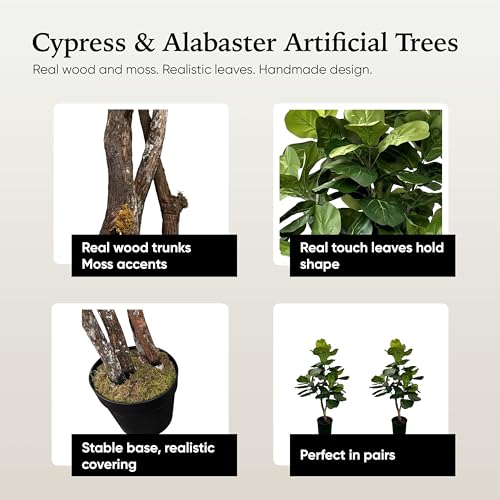 3ft Artificial Fiddle Leaf Fig Tree - Green, Handcrafted Indoor Plant - Variation of THIS listing