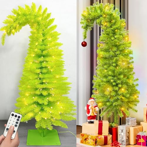 5.8FT Prelit Christmas Tree with Timer Remote - Artificial Xmas Tree for Indoor Holiday Decor - A-Light Green