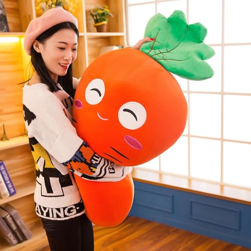 25.5" Plush Toy Soft Carrot Hugging Pillow Cute Stuffed Doll Toy Throw Pillow, Soft Stuffed Plush Toys for Kids Plush Pillow Home Decoration Gift