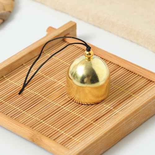 MrMrKura 4pcs Hanging Bells, Small Decorative Bells Jingle Bells for Christmas Wind Chimes Fengshui Bell for Good Luck Wealth Home Pendant for Home Garden Decor