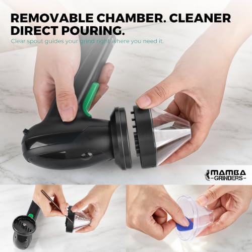63mm Electric Seed Grinder - Rechargeable USB-C Spice Mill, Black