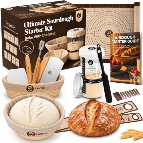 24-Piece Sourdough Starter Kit with Bread Baskets & Baking Tools – Complete Baking Set