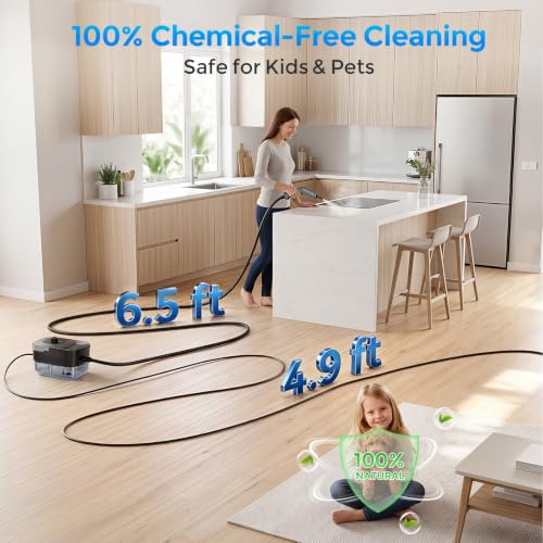 Portable Steam Cleaner 1800W High Pressure Handheld Floor & Tile Upholstery