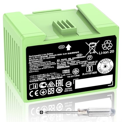 Green Replacement Battery for iRobot Roomba i7 i7+ j7 j7+ i3 i4 i8 e5 e6 36Wh 2500mAh - Dentsing