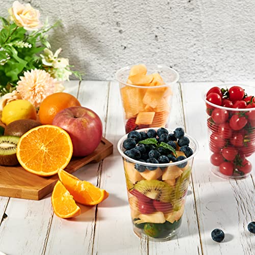450 Pack 12 oz Clear Plastic Cups - Disposable, Crack-Resistant, BAP Free