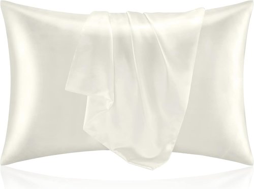 BEDELITE Satin Pillowcase - Super Soft & Cooling for Hair and Skin | 2 Pack, Standard Size 20"x26", Ivory