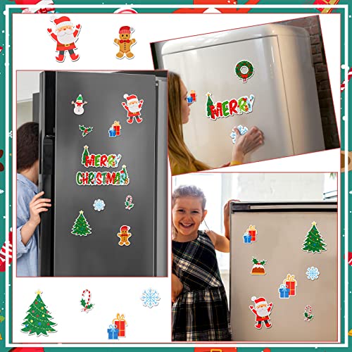 Yinder 12-Pack Christmas Refrigerator Magnets Set - Snowman, Santa, Tree & More