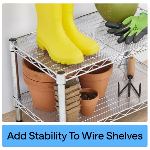 Gorilla Grip Non-Adhesive Clear Ribbed Shelf Liner 12x20 ft - Waterproof & Food Safe